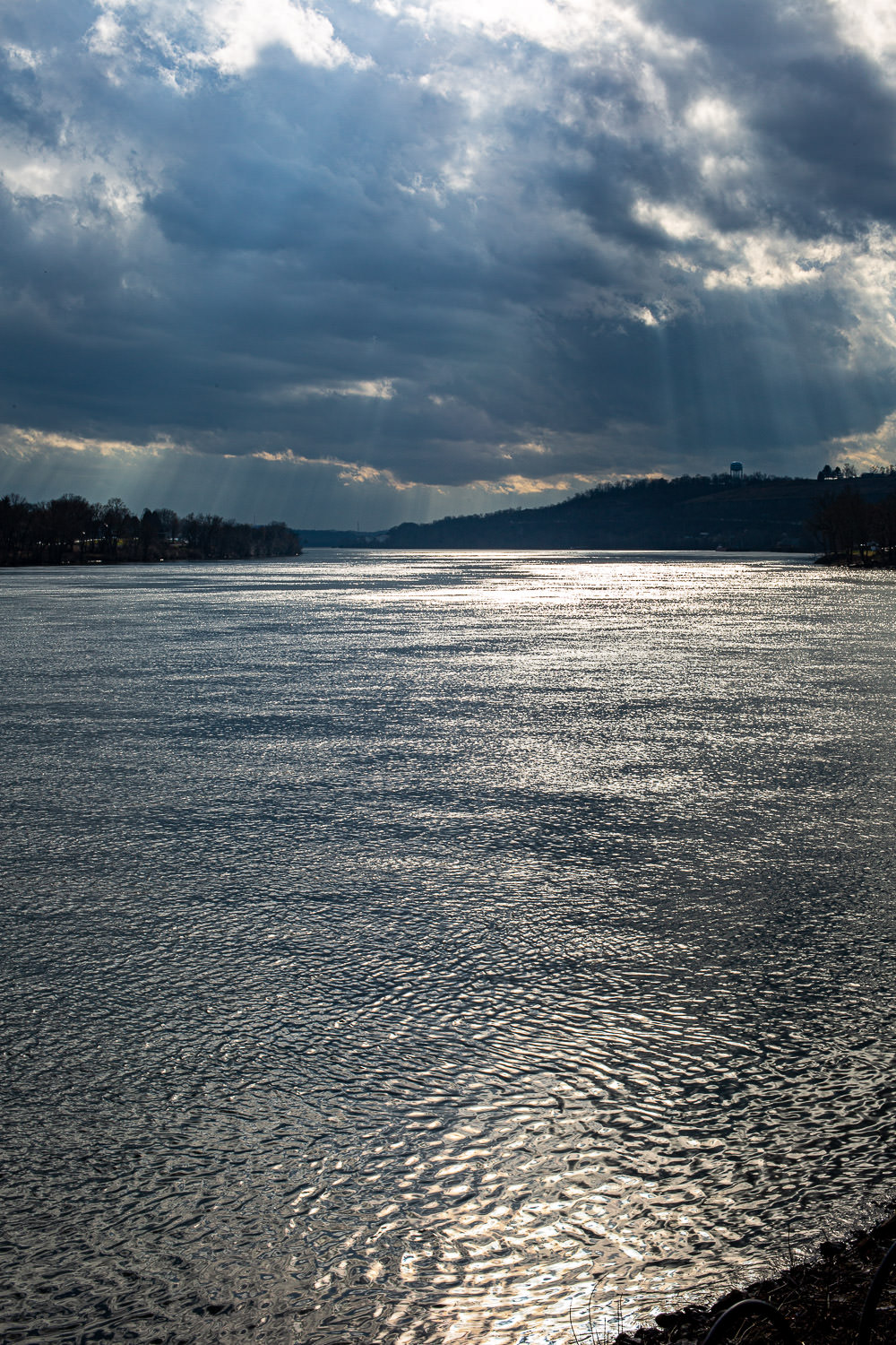 Storm clouds over the Ohio River