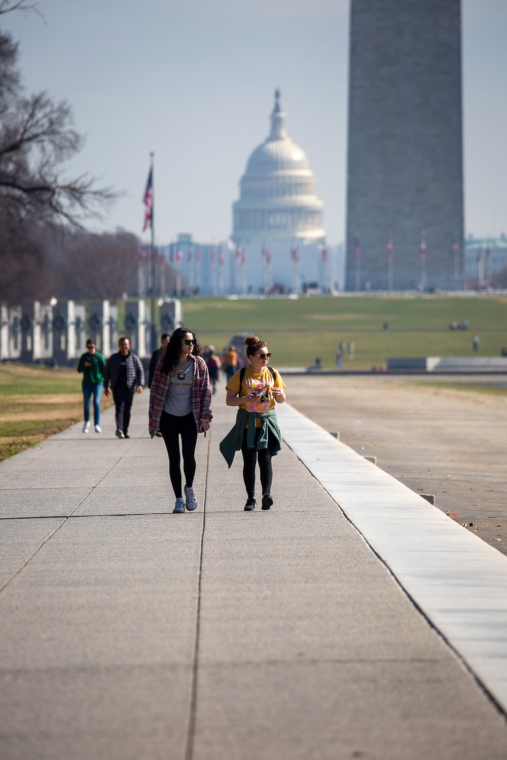 Tourists on the National Mall
