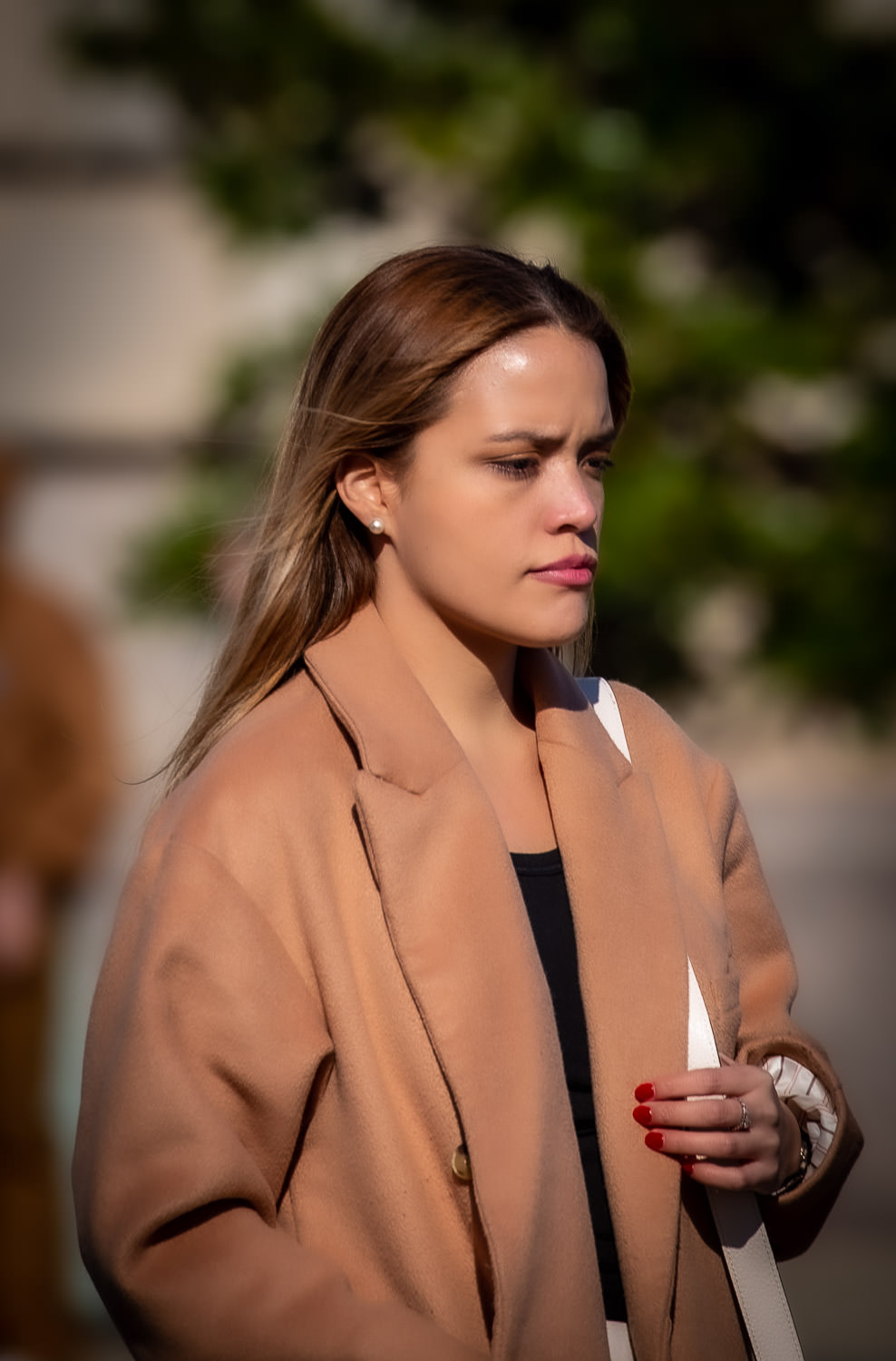 Woman walking on a DC street