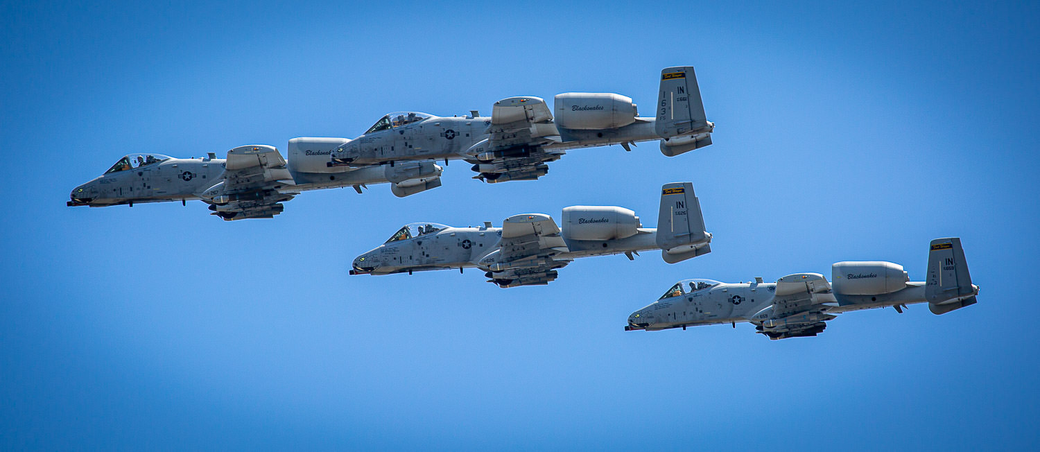 A-10 aircraft flyover