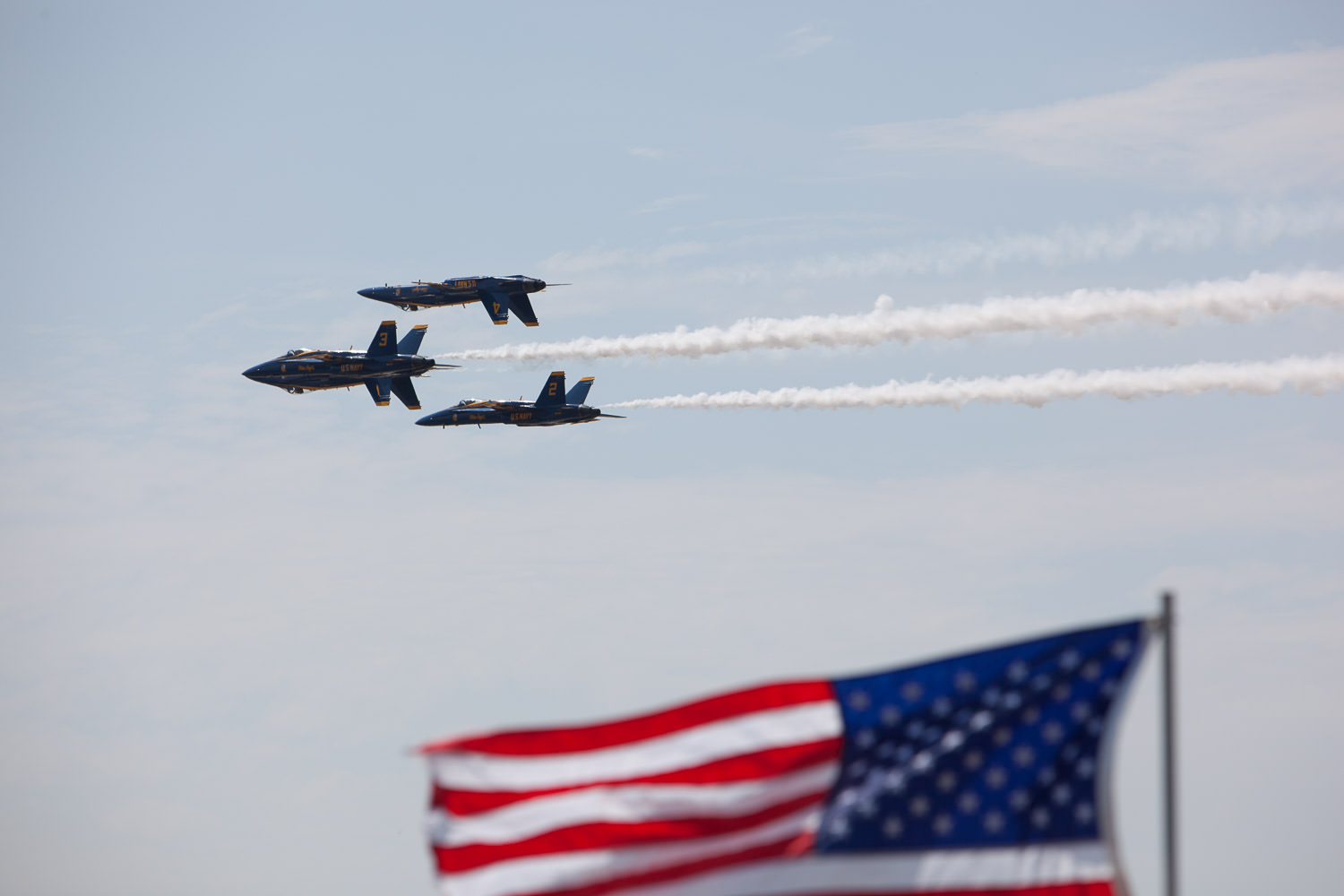 Aerial performance at an airshow