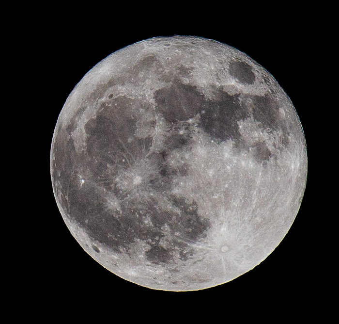 Detailed close-up photograph of the moon