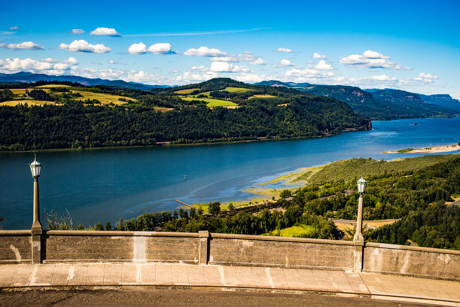 River flowing through a lush valley