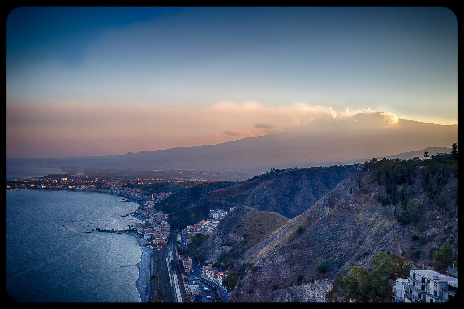 View of Mount Etna from Taormina