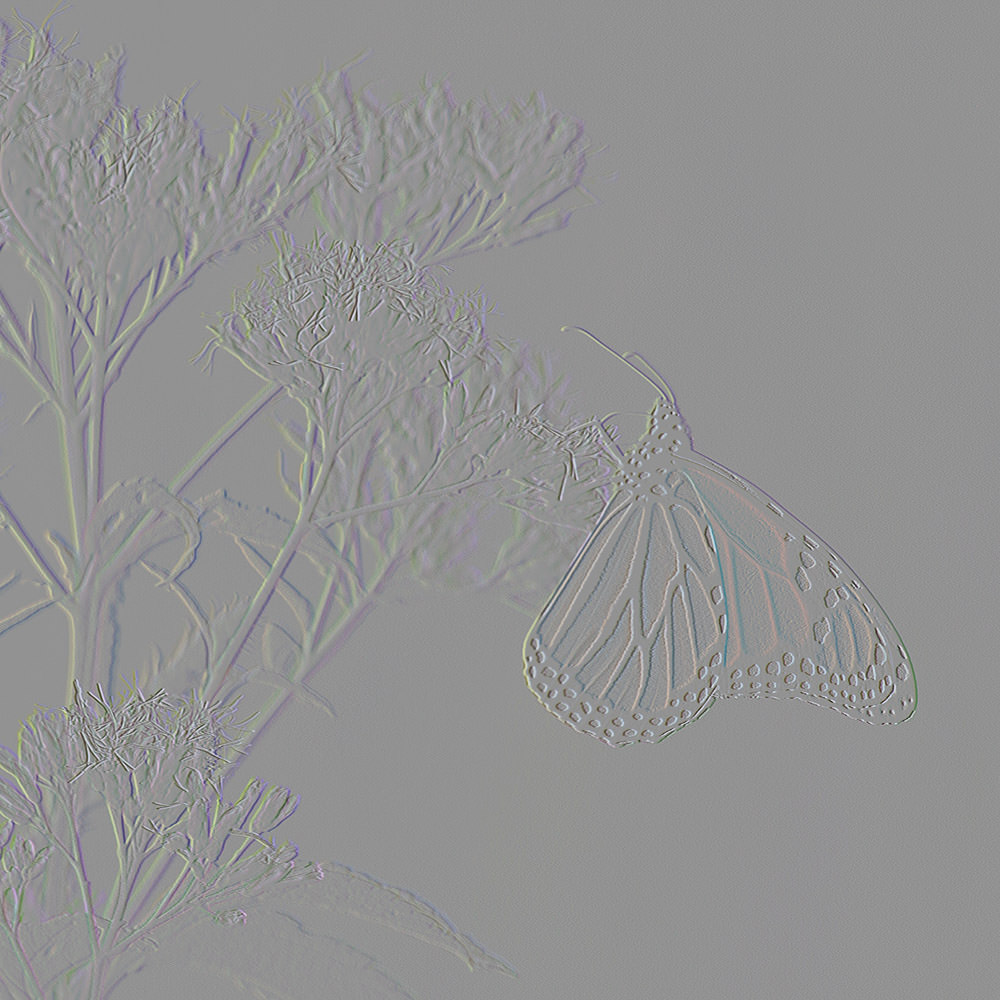 Tin Monarch butterfly artwork, piece 3