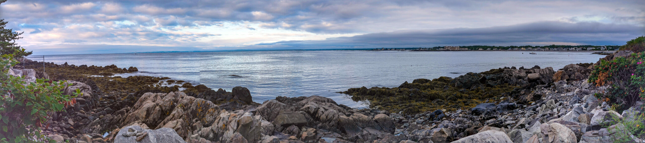 New England coastal bay panorama