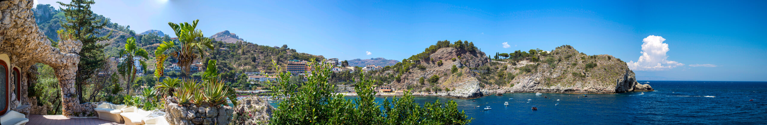 Blue ocean and beach in Sicily