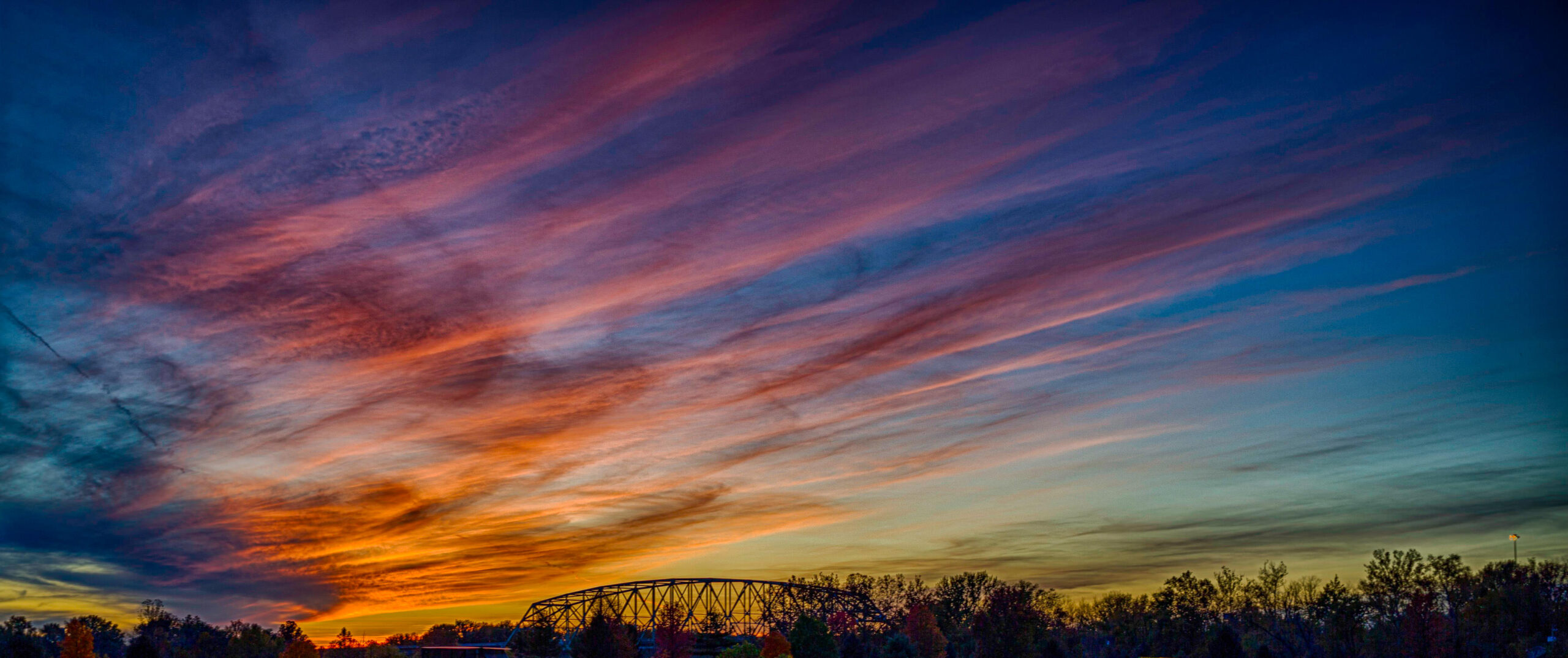 Sunset over Ohio River valley