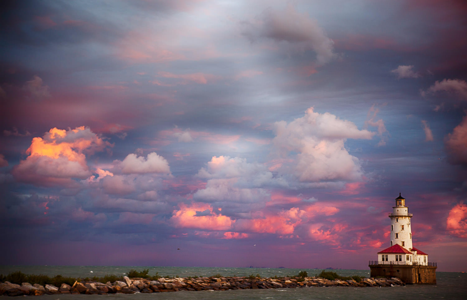Chicago buildings along the river