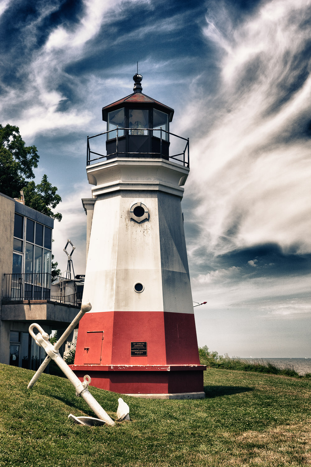 Lighthouse structure by the coast