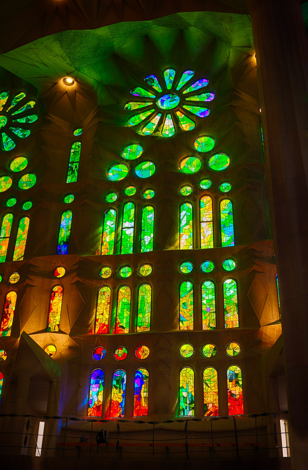 Stained glass window details
